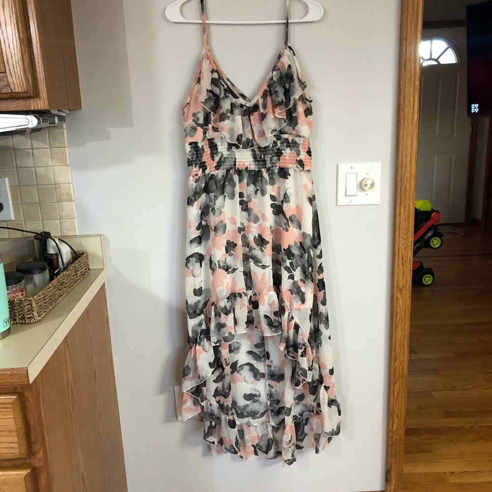 High low ruffle dress